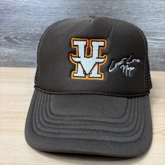 Lost Love NYV Hat Cap Snapback Brown Trucker Adjustable - Picture 3 of 10